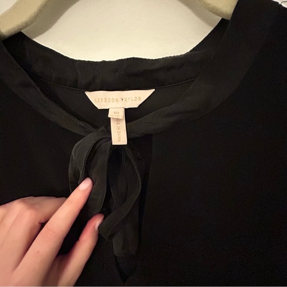 Rebecca Taylor Black Dress Size 10 - Picture 5 of 9